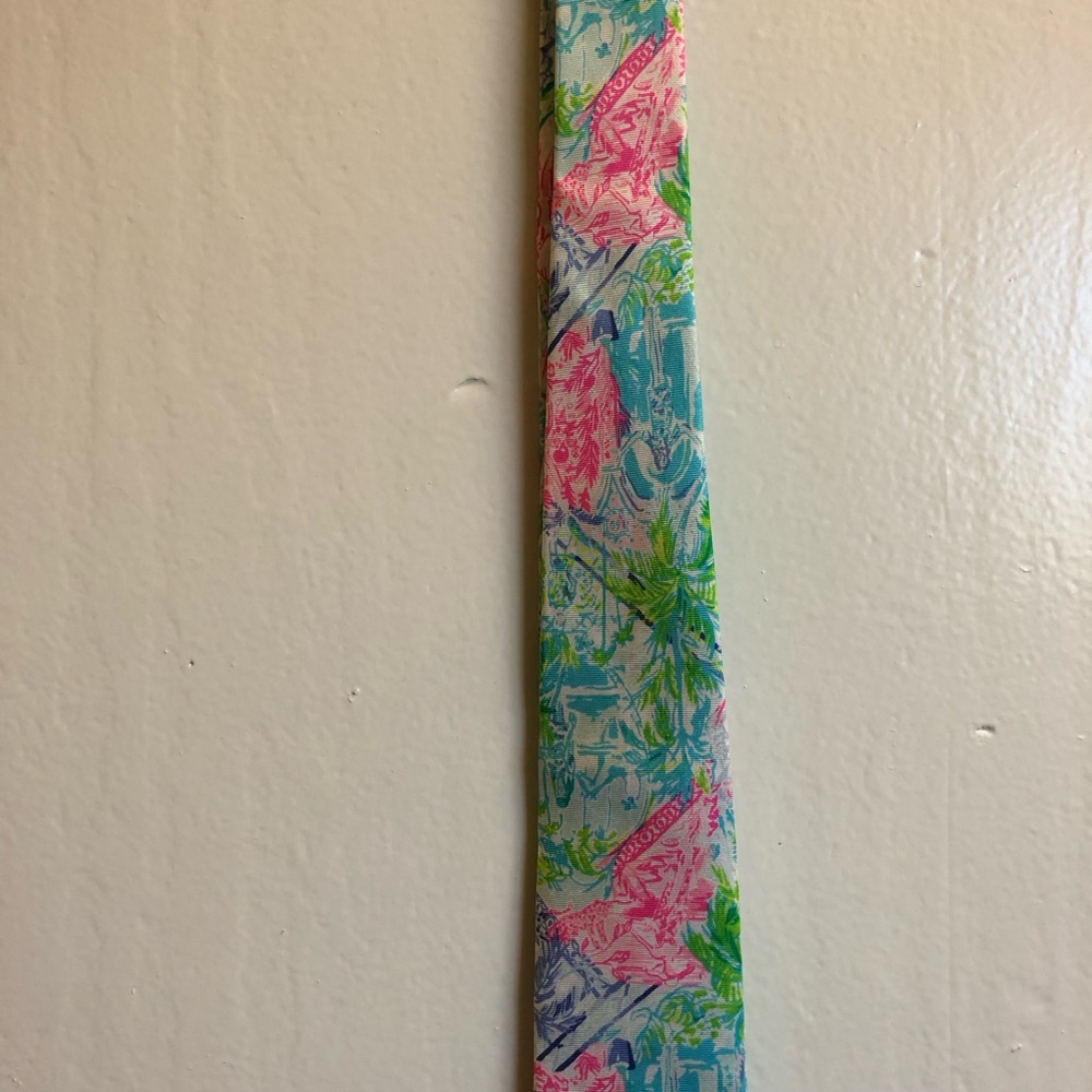 Lilly Pulitzer silk tie Bohemian Queen colorful tropical print Easter spring - Picture 9 of 10